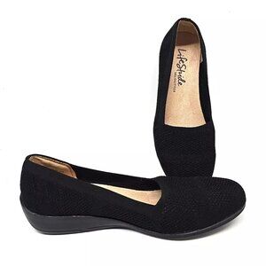 Lifestride Intra Velocity 2.0 Flex Black Slip-on Comfort Flats Women's Size 8